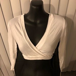 BCBG crop top XS white